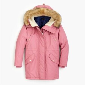 J. Crew Pink Parka Jacket